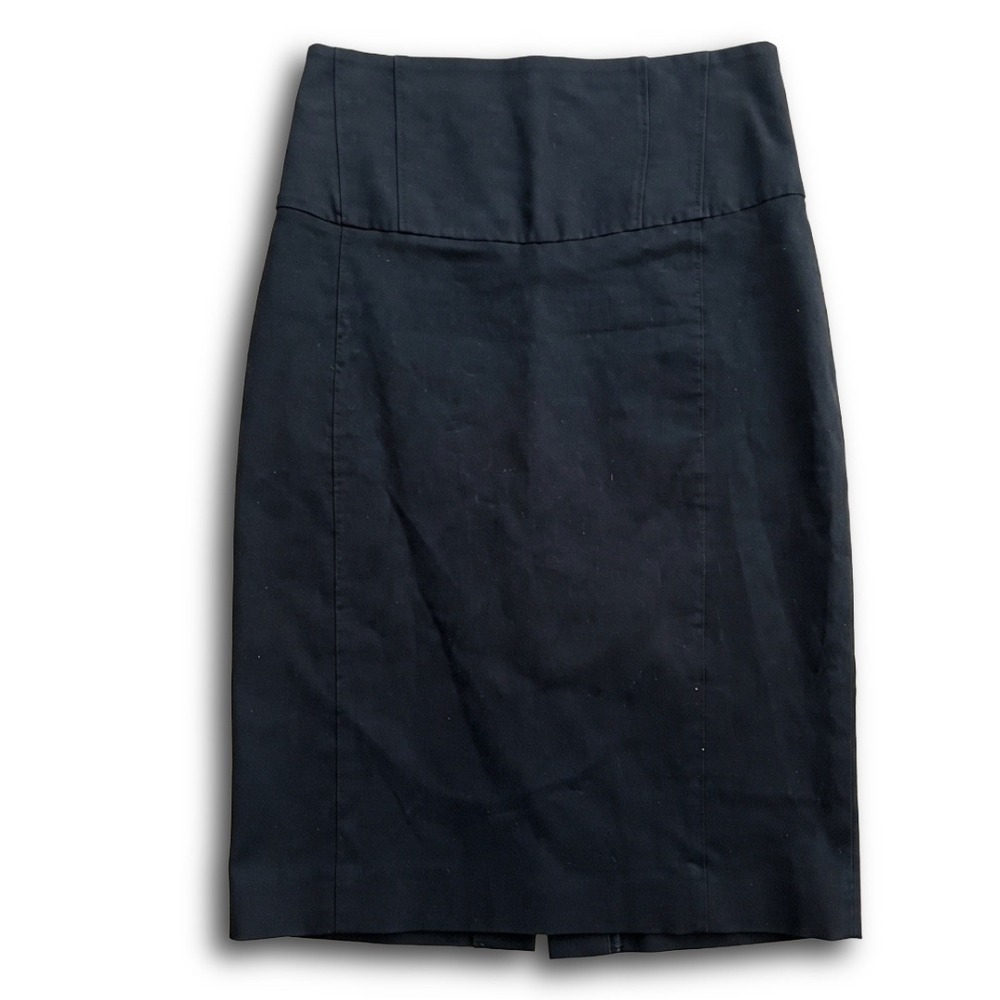 Express Design Studio Black High Waisted Pencil Skirt Size 4 Professional Work